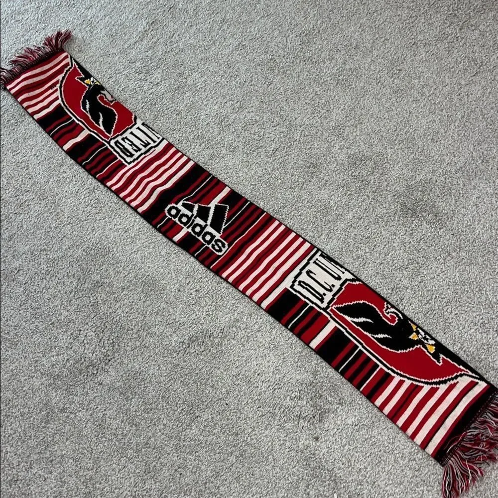 Black Red adidas MLS DC United special supporter famous soccer futbol scarf